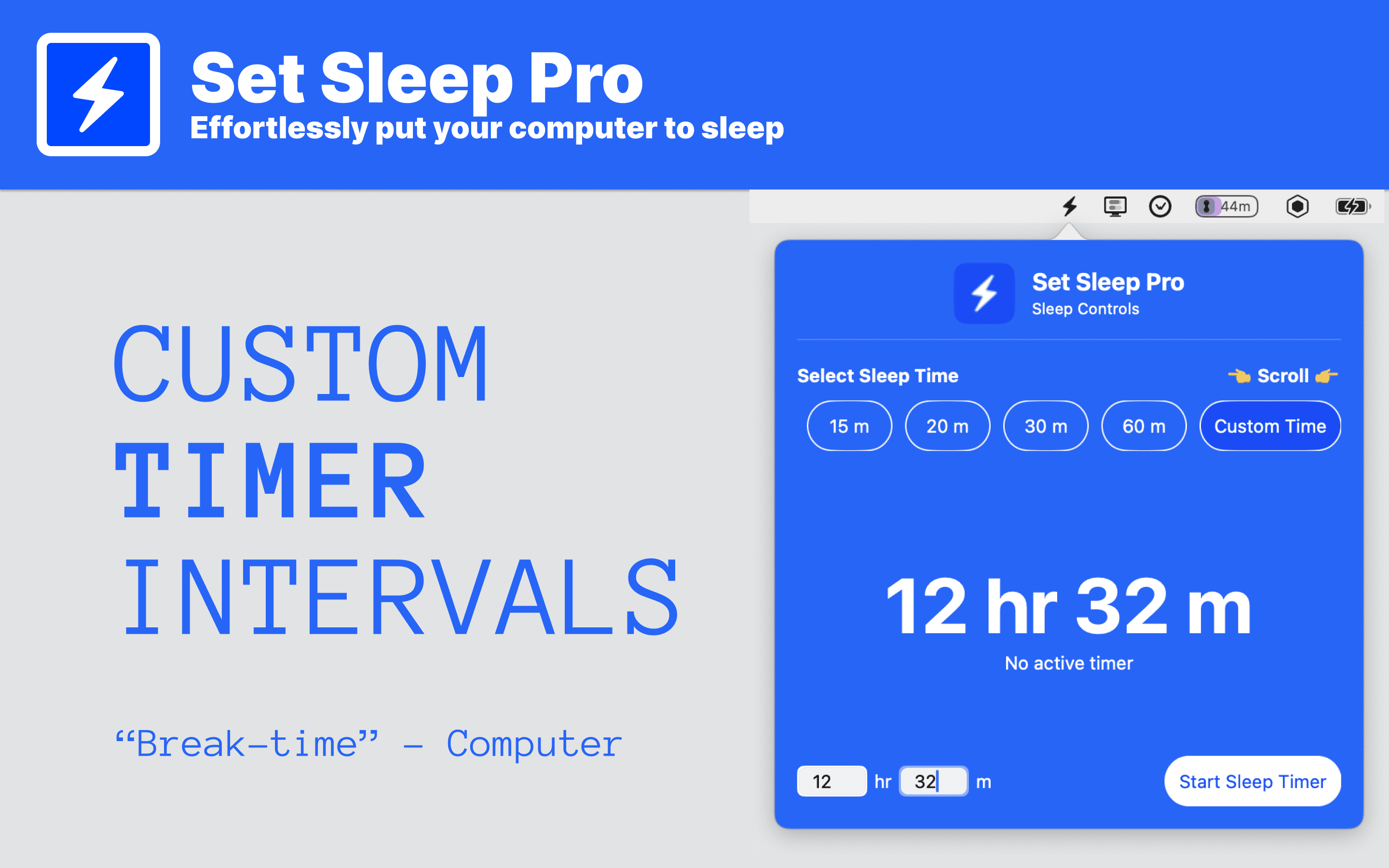 Set Sleep Pro for macOS by Eric David Smith