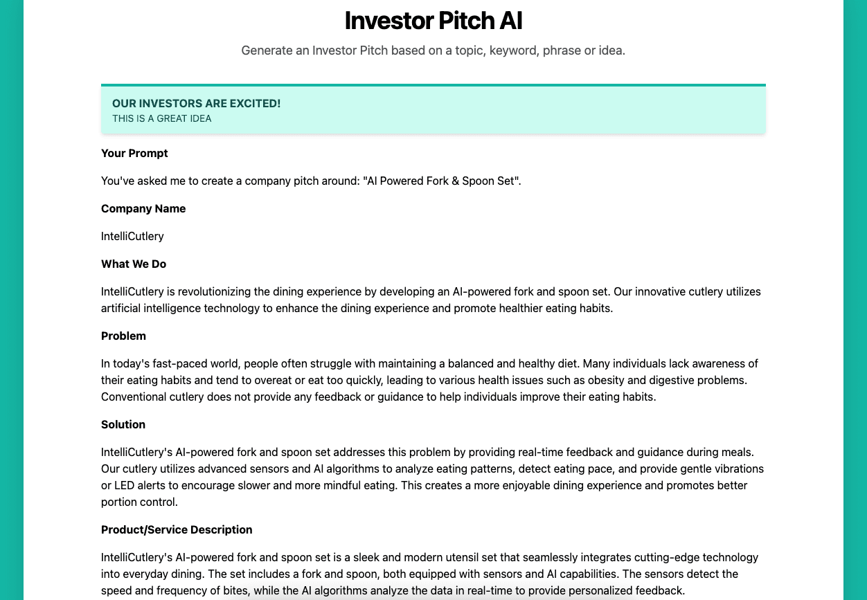 Investor Pitch AI by Eric David Smith