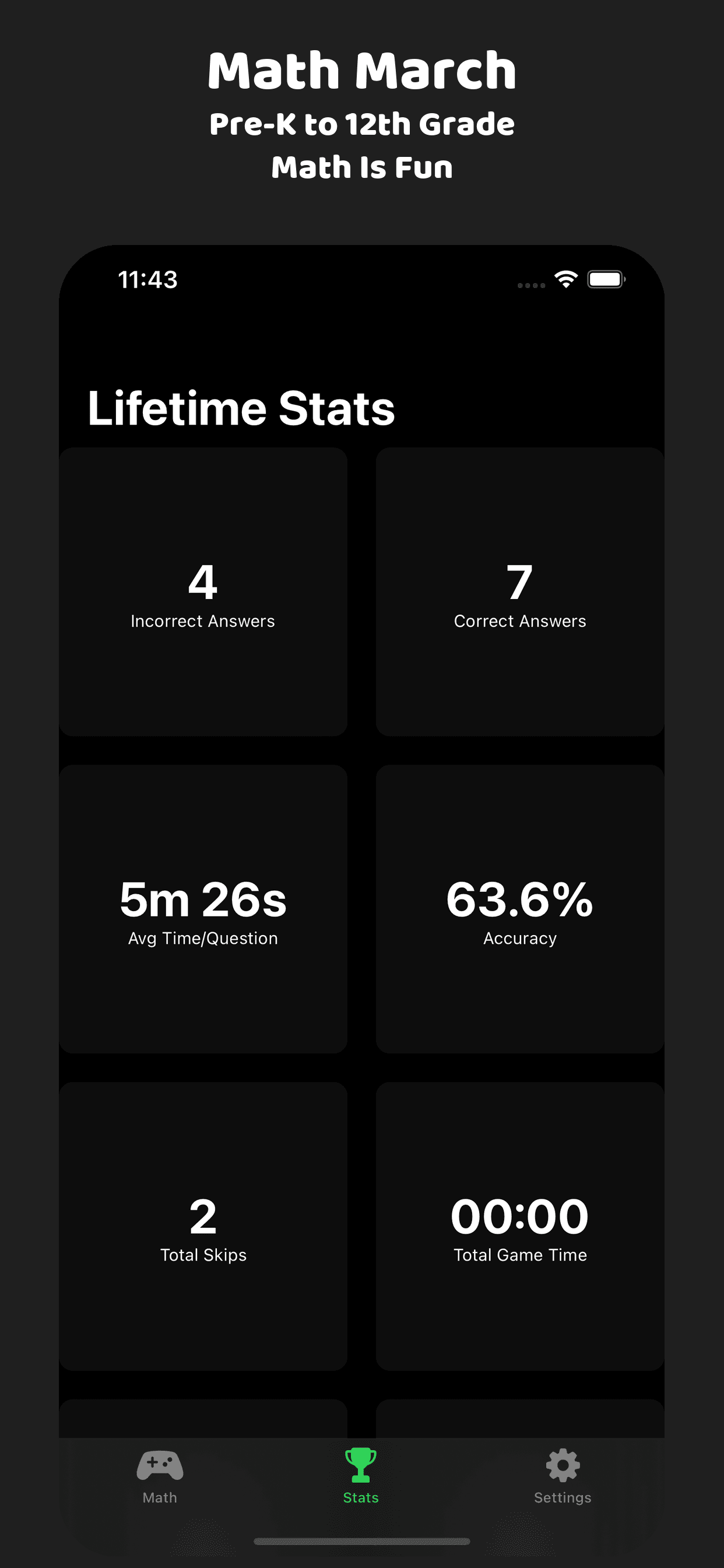 Math March for iOS by Eric David Smith