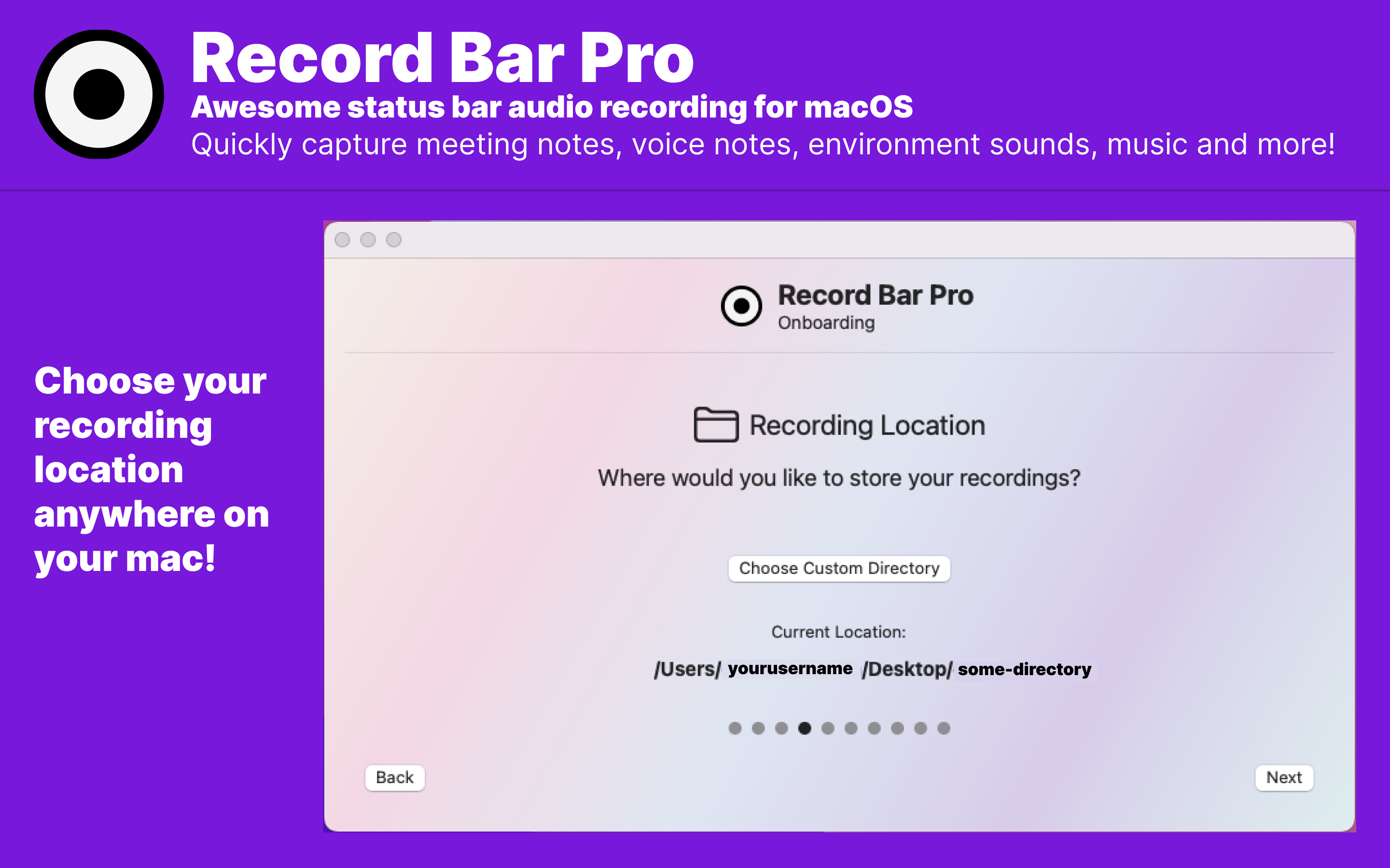 Record Bar Pro for macOS by Eric David Smith