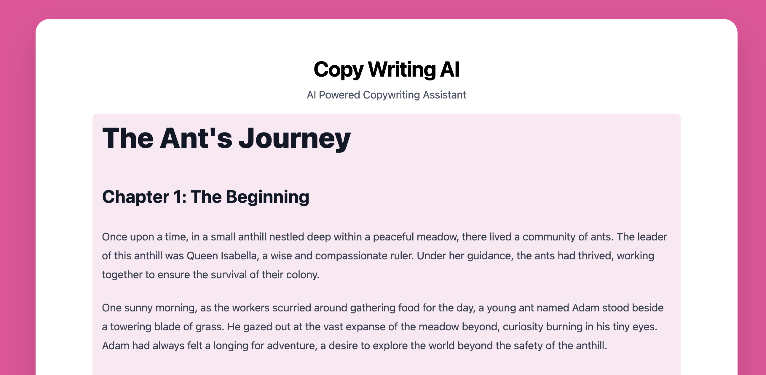 Copy Writing Artificial Intelligence (AI) Powered Copywriting Assistant by Eric David Smith