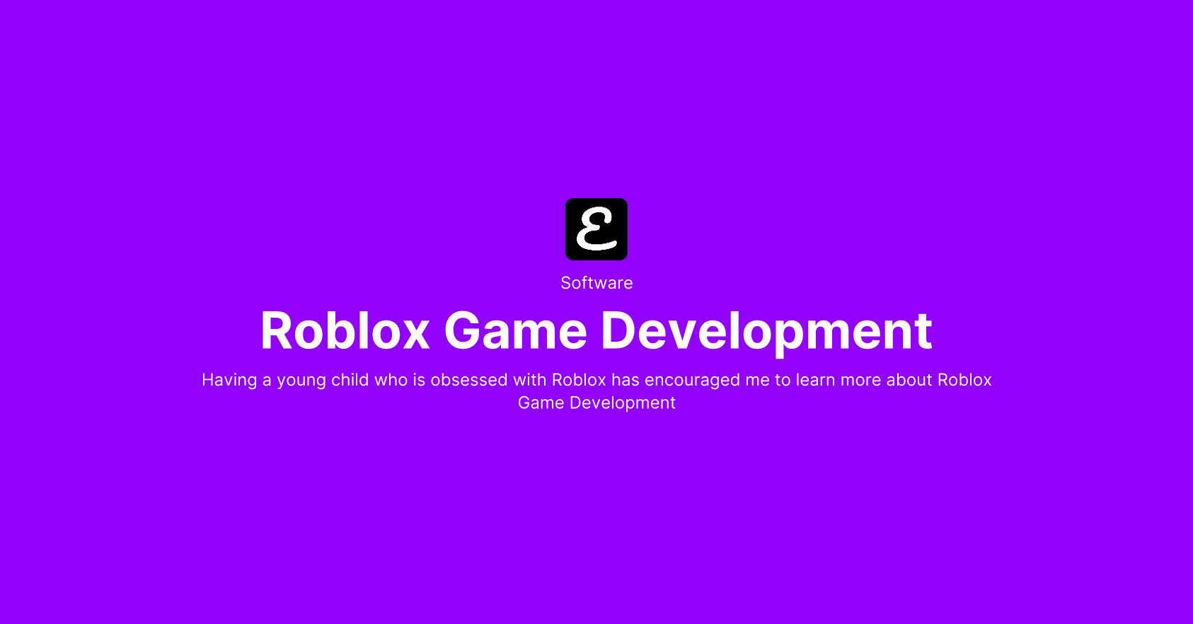 Roblox Game Development by Eric David Smith